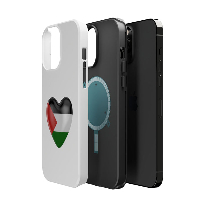 MagSafe Tough Cases with Palestinian flag in heart shape