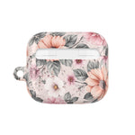 Floral Pink Vintage AirPod Case — Pastel Flower Protective Cover - AirPods Pro Gen 1 / White / Glossy - Shamo's