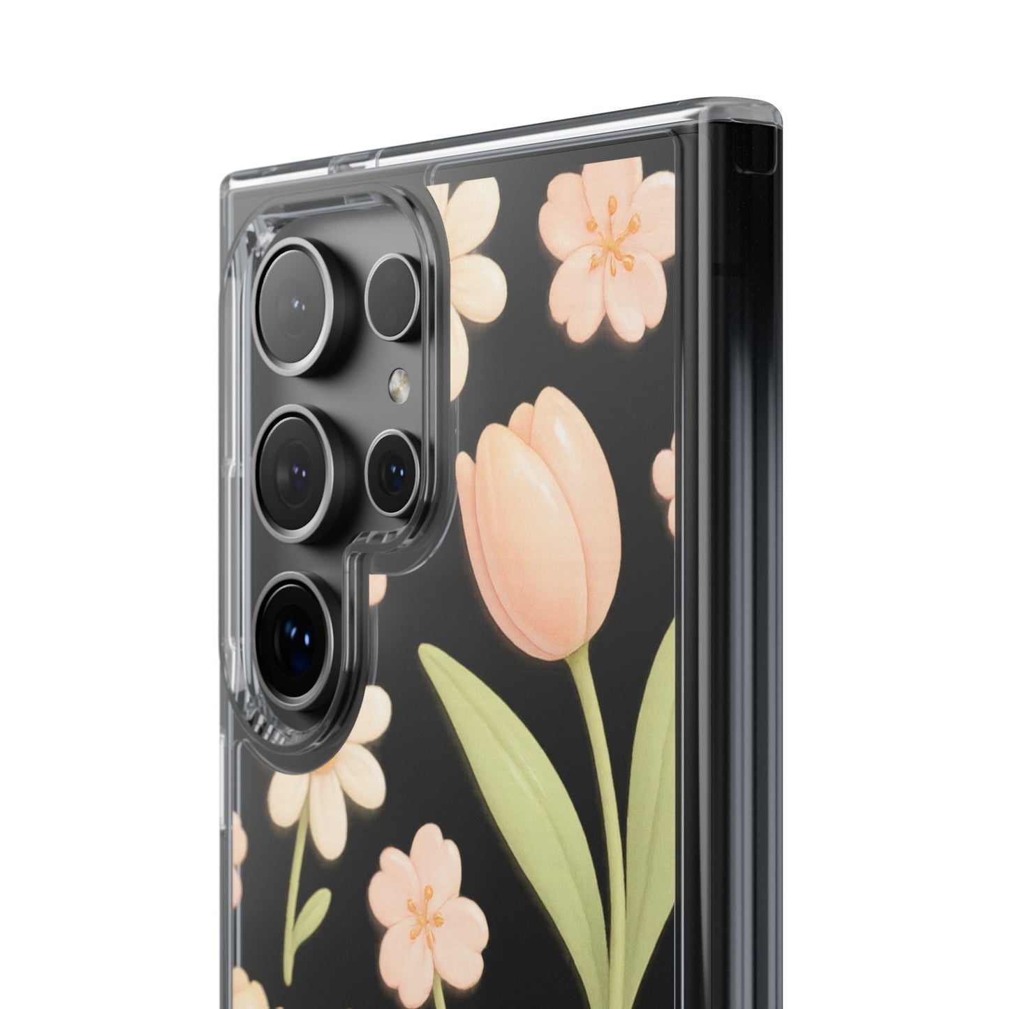 Floral Impact-Resistant Clear iPhone Case