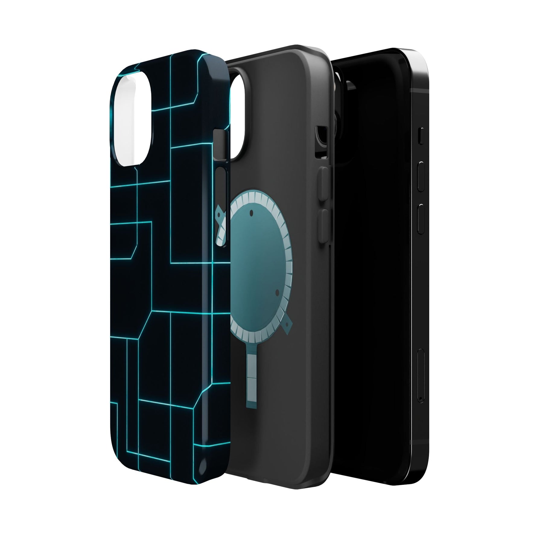Neon Grid Magnetic Impact-Resistant iPhone Case | MagSafe compatible  Shamo's