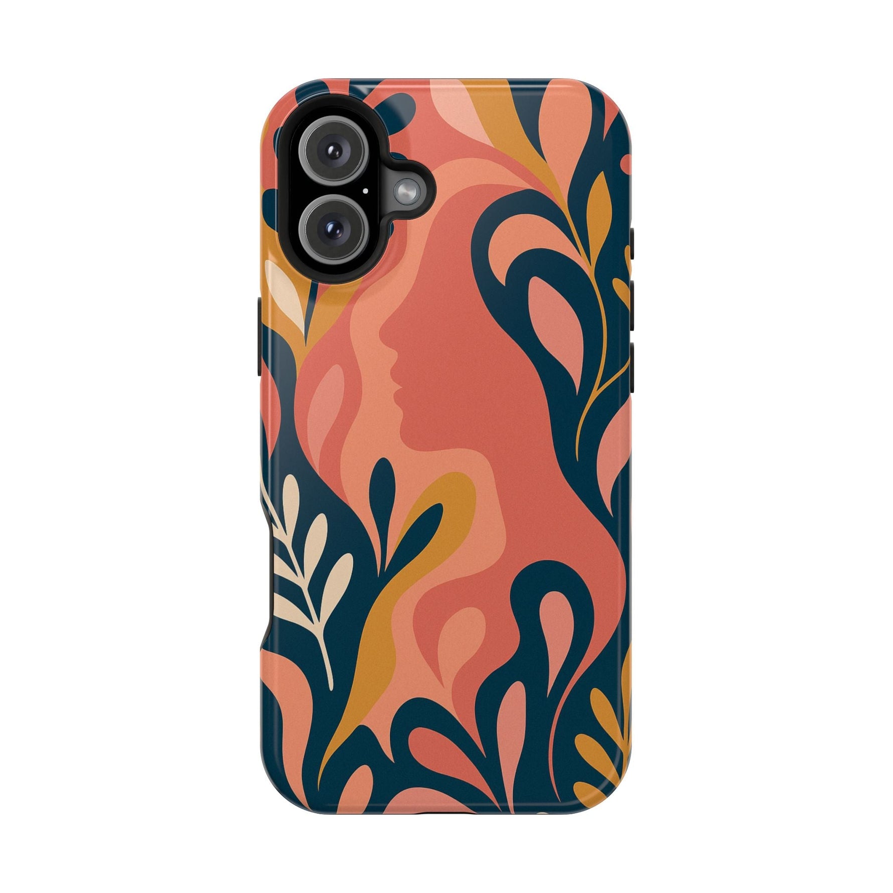 Floral Feminine Abstract MagSafe Impact-Resistant iPhone Case  Shamo's iPhone 16 Plus / Glossy