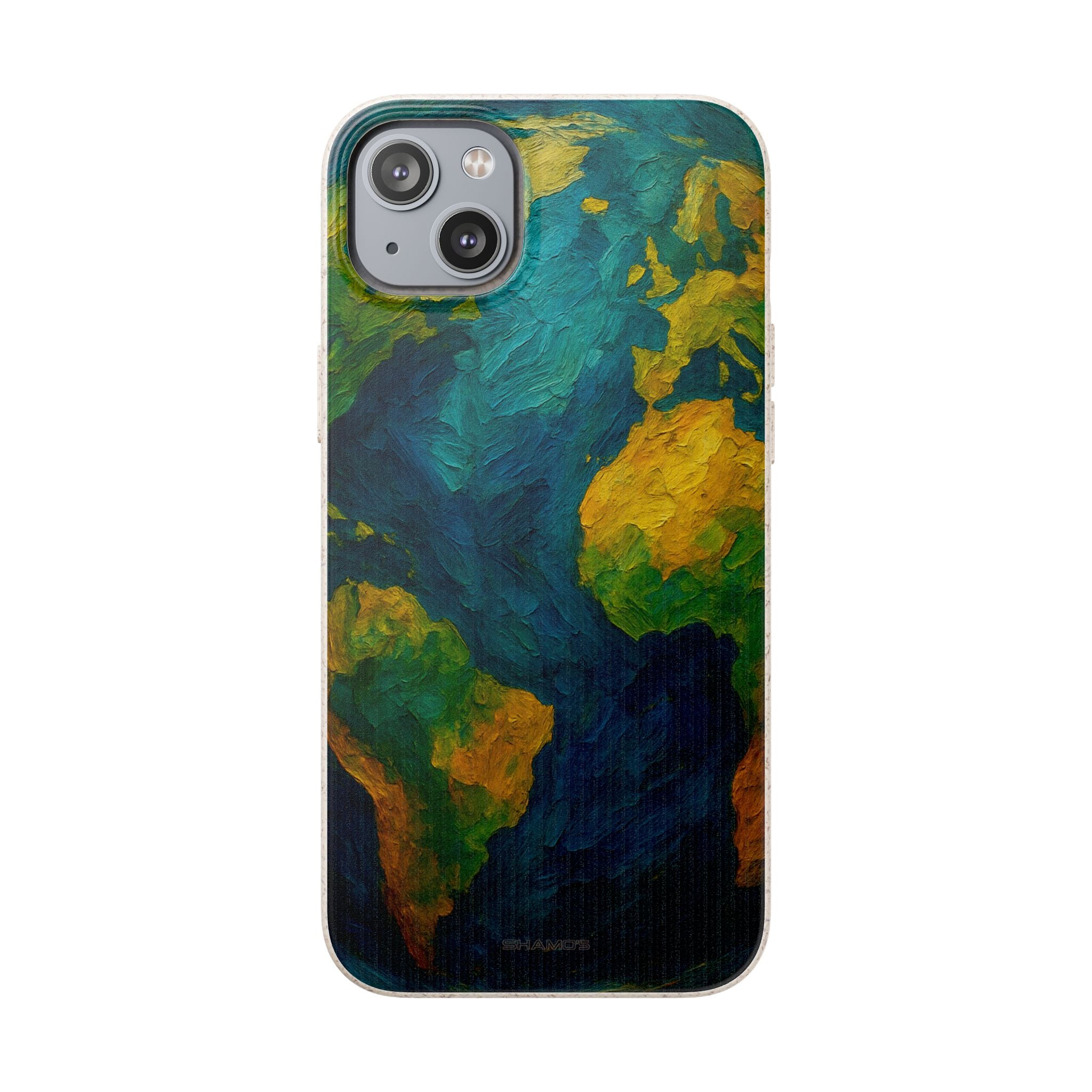 Biodegradable Phone Case — Earth Illustration Eco-Friendly Case - iPhone 14 Plus - Shamo's