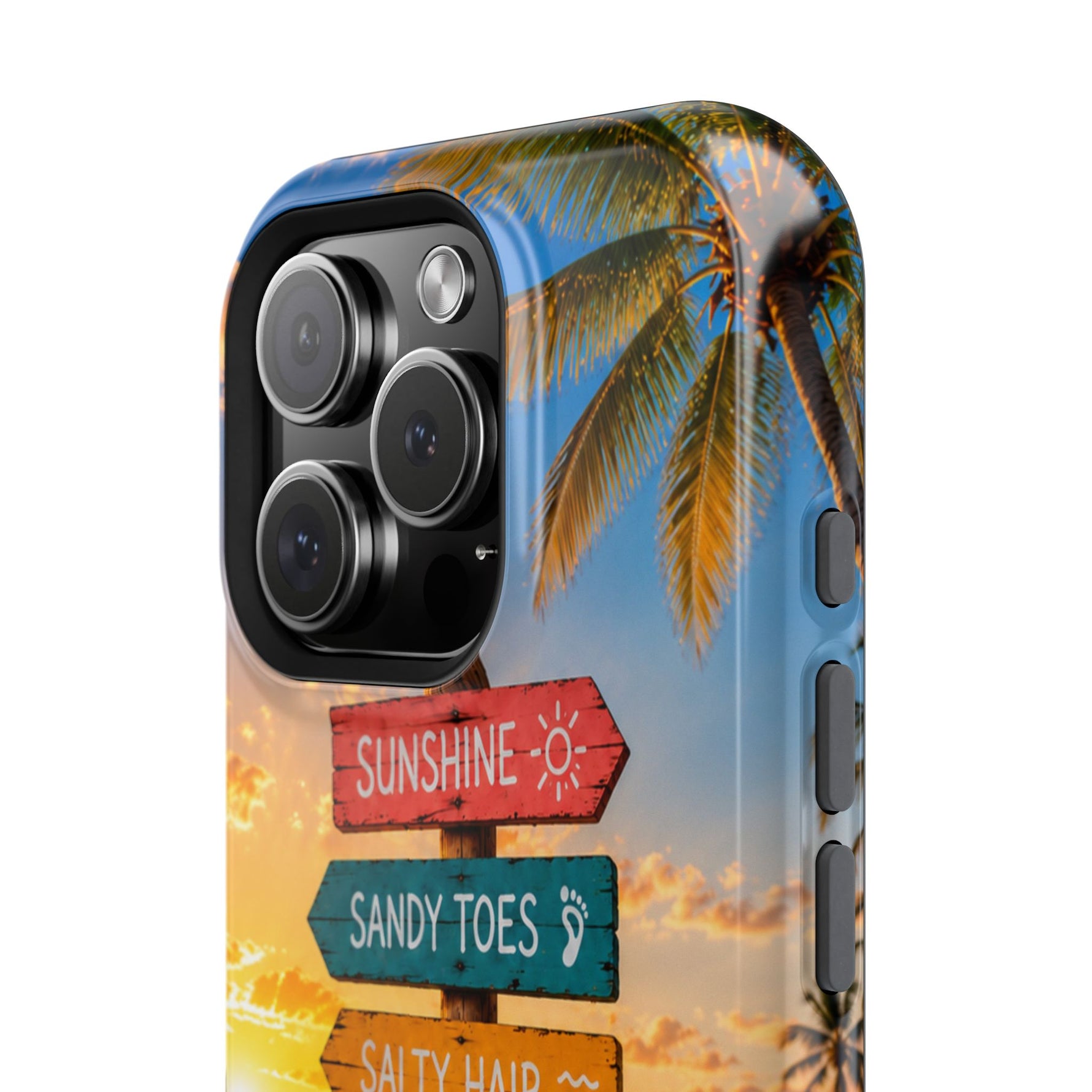 Hello Summer Phone Case — Tropical Beach MagSafe Impact-Resistant Case