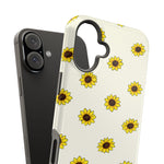 Sunflower Pattern Magnetic Impact-Resistant iPhone Case MagSafe Compatible