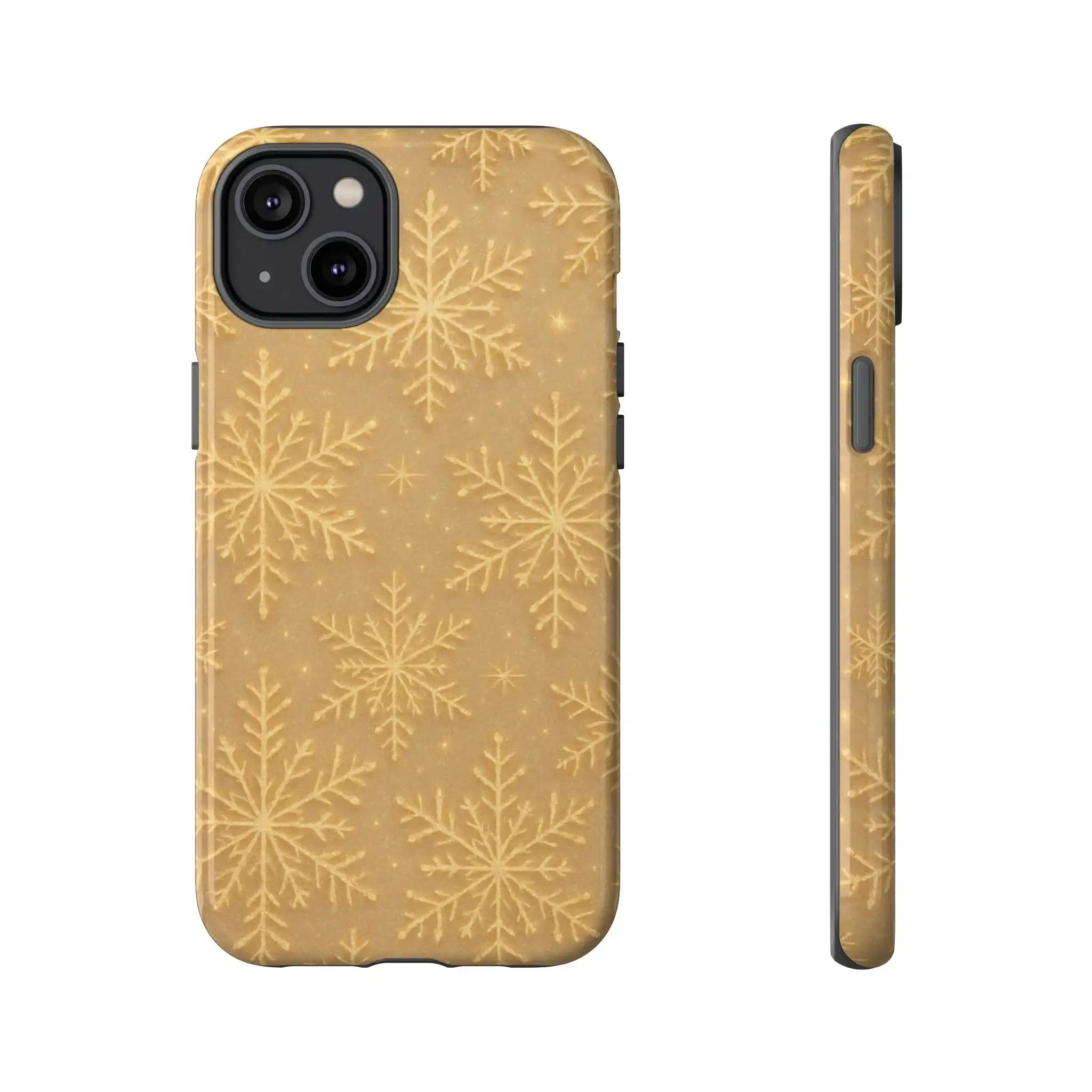 Golden Snowflake Holiday iPhone Case - Shamo's
