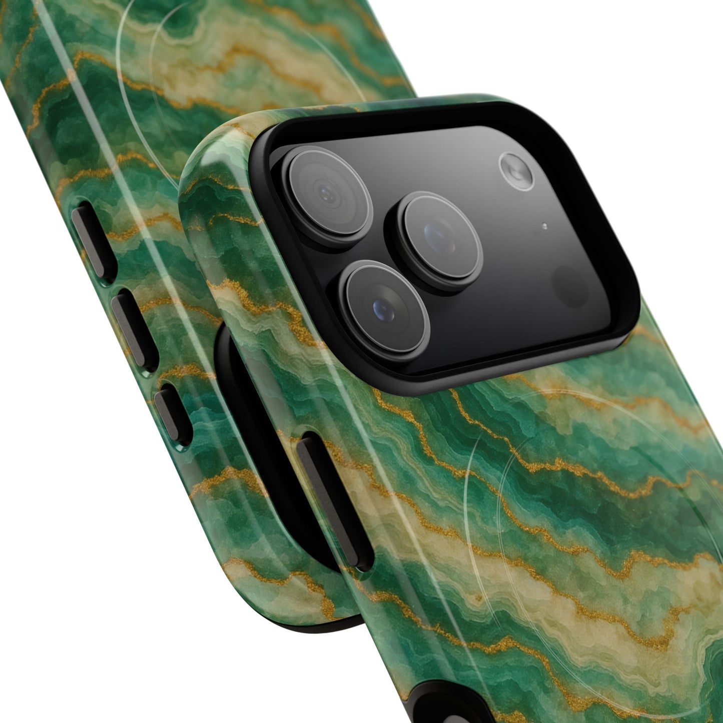 Green Marble iPhone Case with MagSafe