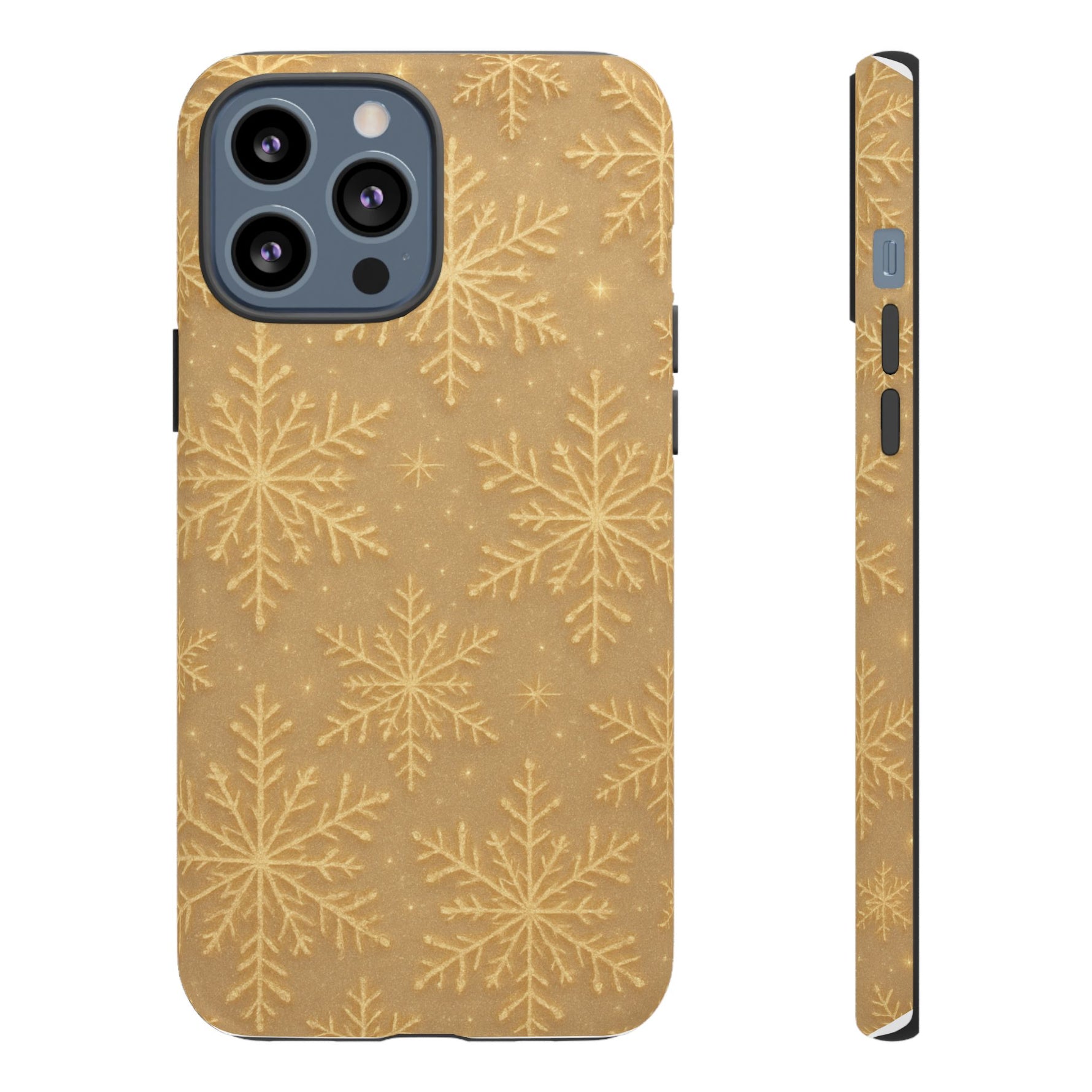 Golden Snowflake Holiday iPhone Case - Shamo's