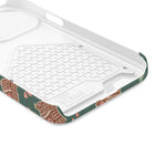 Holiday Gingerbread Phone Case with Card Holder — Festive Green Candy Cane Design  Shamo's