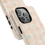 Sweet Pastel Checkered Bows Case for iPhone | MagSafe - Shamo's