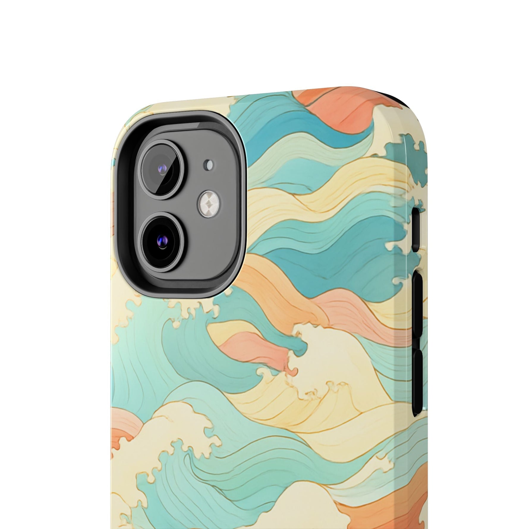 Ocean Wave Tough Phone Case — Pastel Retro Surf Pattern  Shamo's
