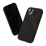 Black Marble Tough iPhone Case  Shamo's
