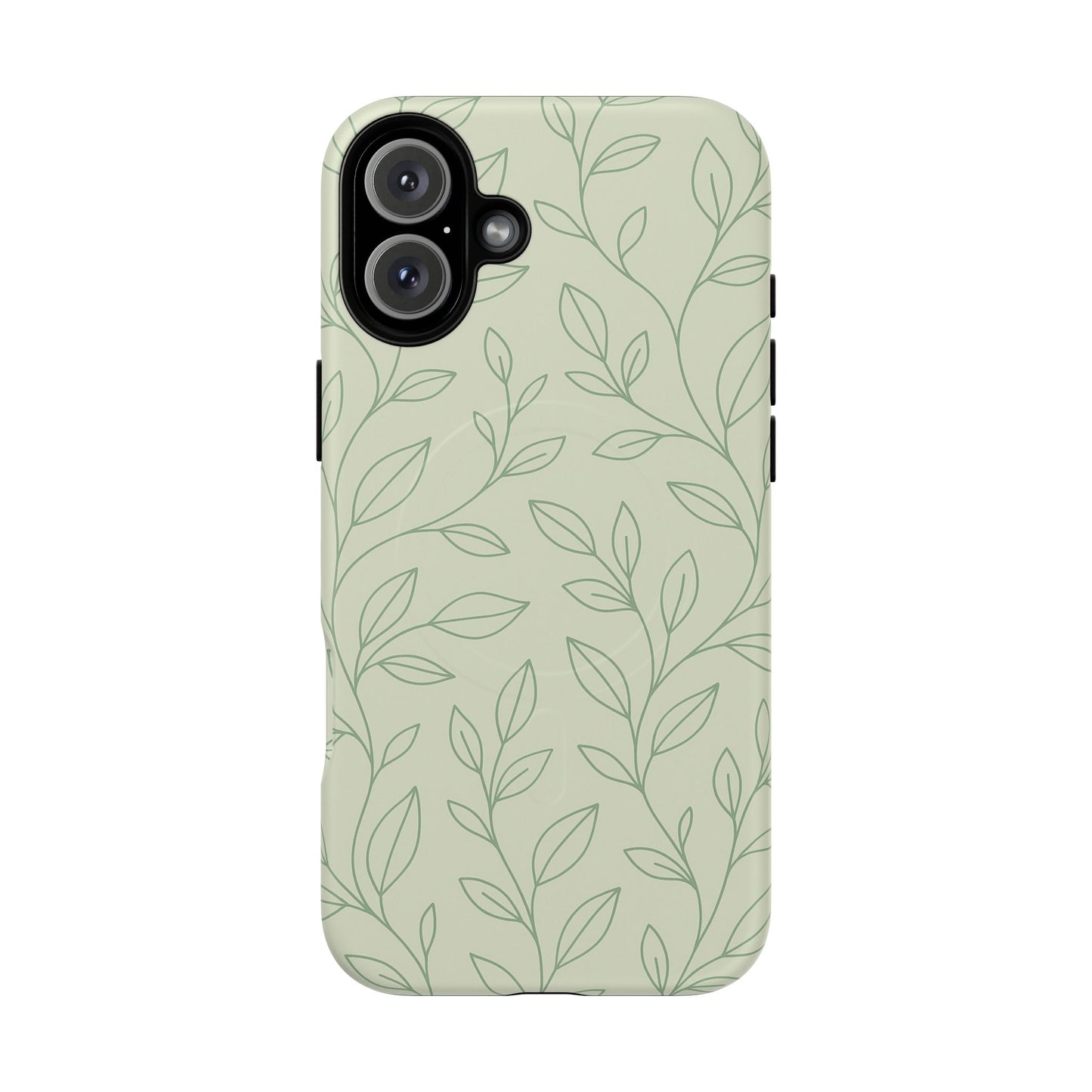 Sage Botanical Leaves Floral iPhone Case | MagSafe
