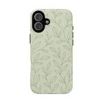 Sage Botanical Leaves Floral iPhone Case | MagSafe - Shamo's