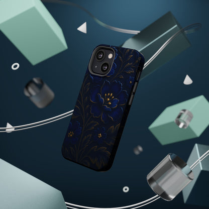 3D Velvet Night Flower iPhone Case | MagSafe