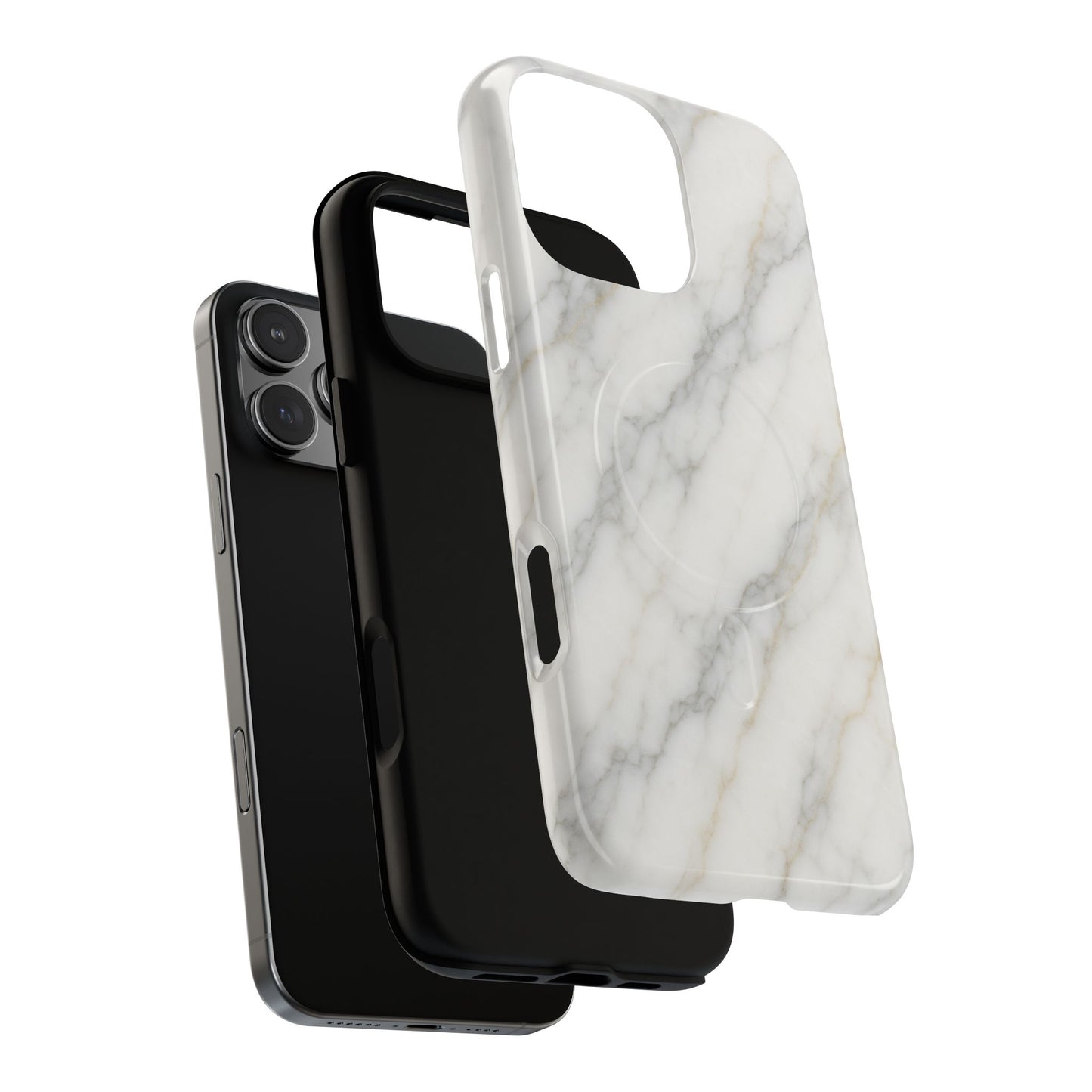 Classic White Marble iPhone Case with MagSafe