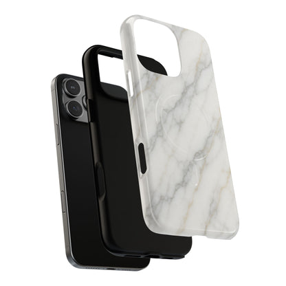 Classic White Marble iPhone Case with MagSafe