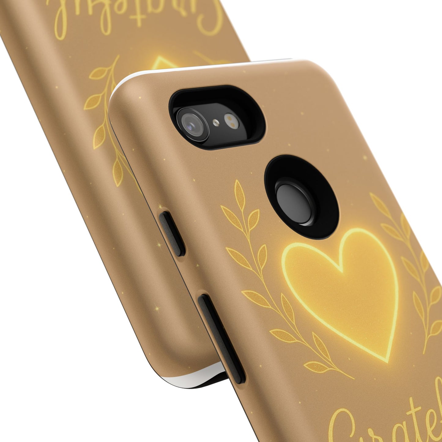 Grateful Heart iPhone Case — Warm Neon Heart