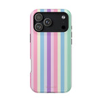 Pastel Stripe MagSafe Compatible Magnetic Impact-Resistant Phone Case - iPhone 17 Pro Max / Glossy - Shamo's
