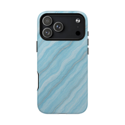 Sky Blue Marble iPhone Case with MagSafe - Shamo's
