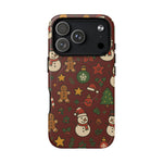Snowman & Gingerbread Tough iPhone Case (MagSafe compatible)  Shamo's iPhone 17 Pro / Matte