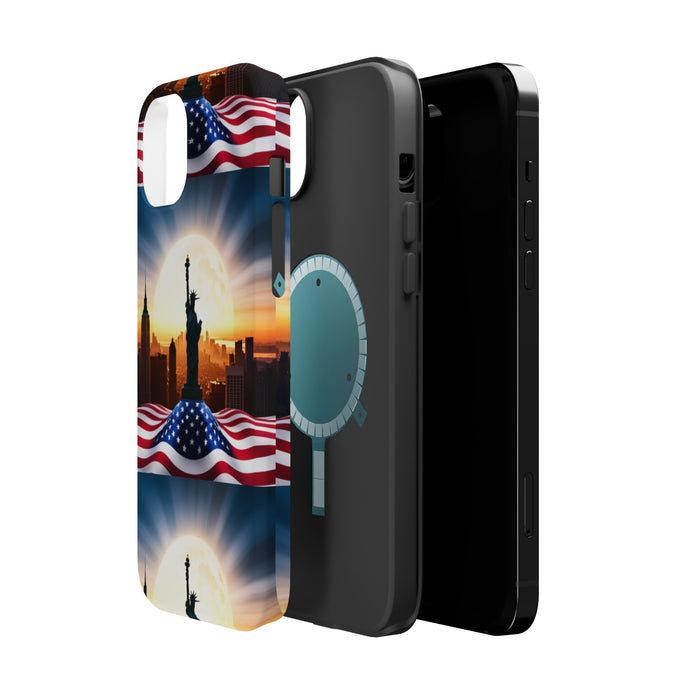 MagSafe American Flag Tough Phone Case: Show Your Patriotism in Style