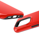Electric Red Solid Color MagSafe Compatible Impact-Resistant iPhone Case | Slim Protective Cover
