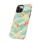 Ocean Wave Tough Phone Case — Pastel Retro Surf Pattern  Shamo's