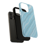 Sky Blue Marble iPhone Case with MagSafe  Shamo's