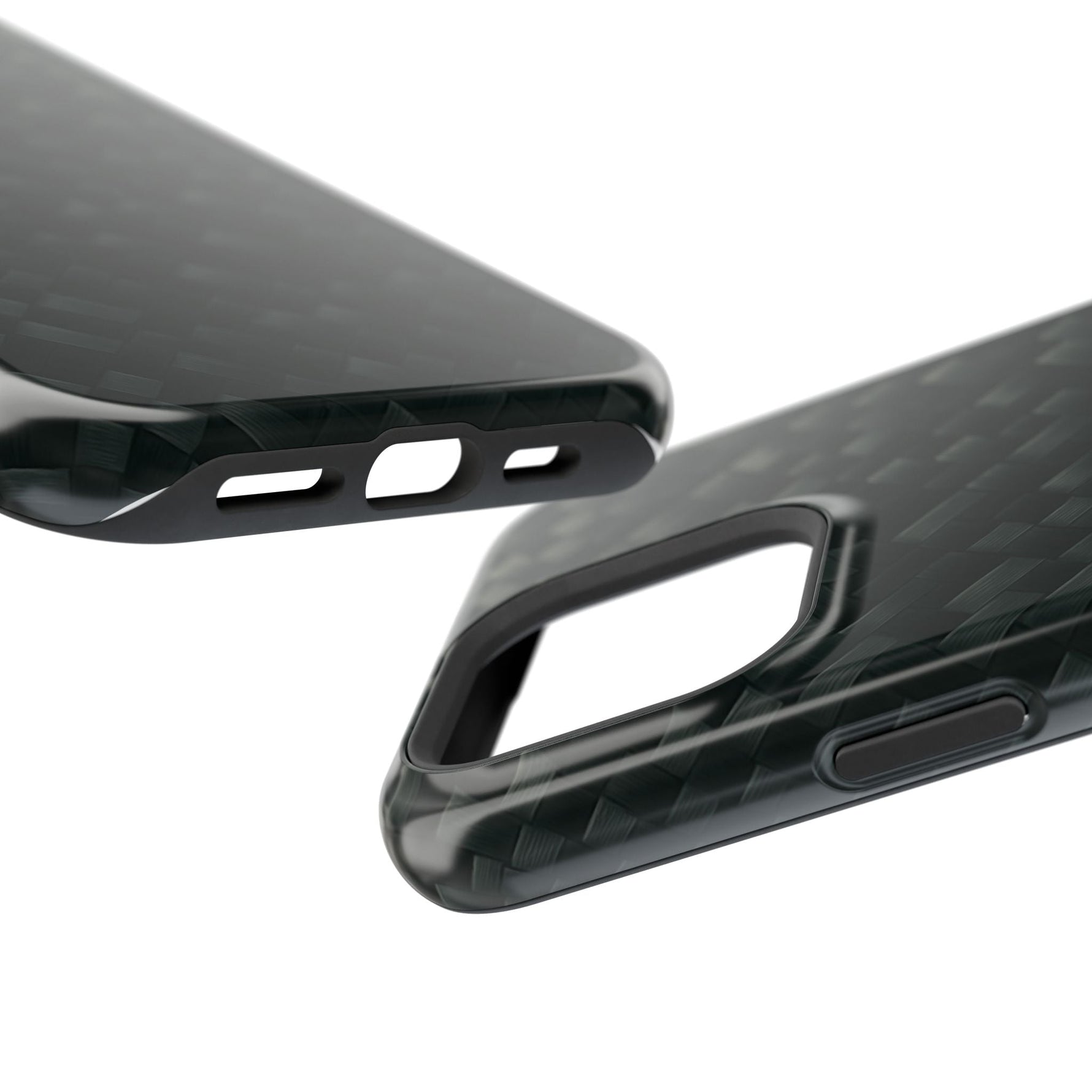 Dark Carbon Fiber Texture Magnetic Impact-Resistant iPhone Case | MagSafe compatible  Shamo's