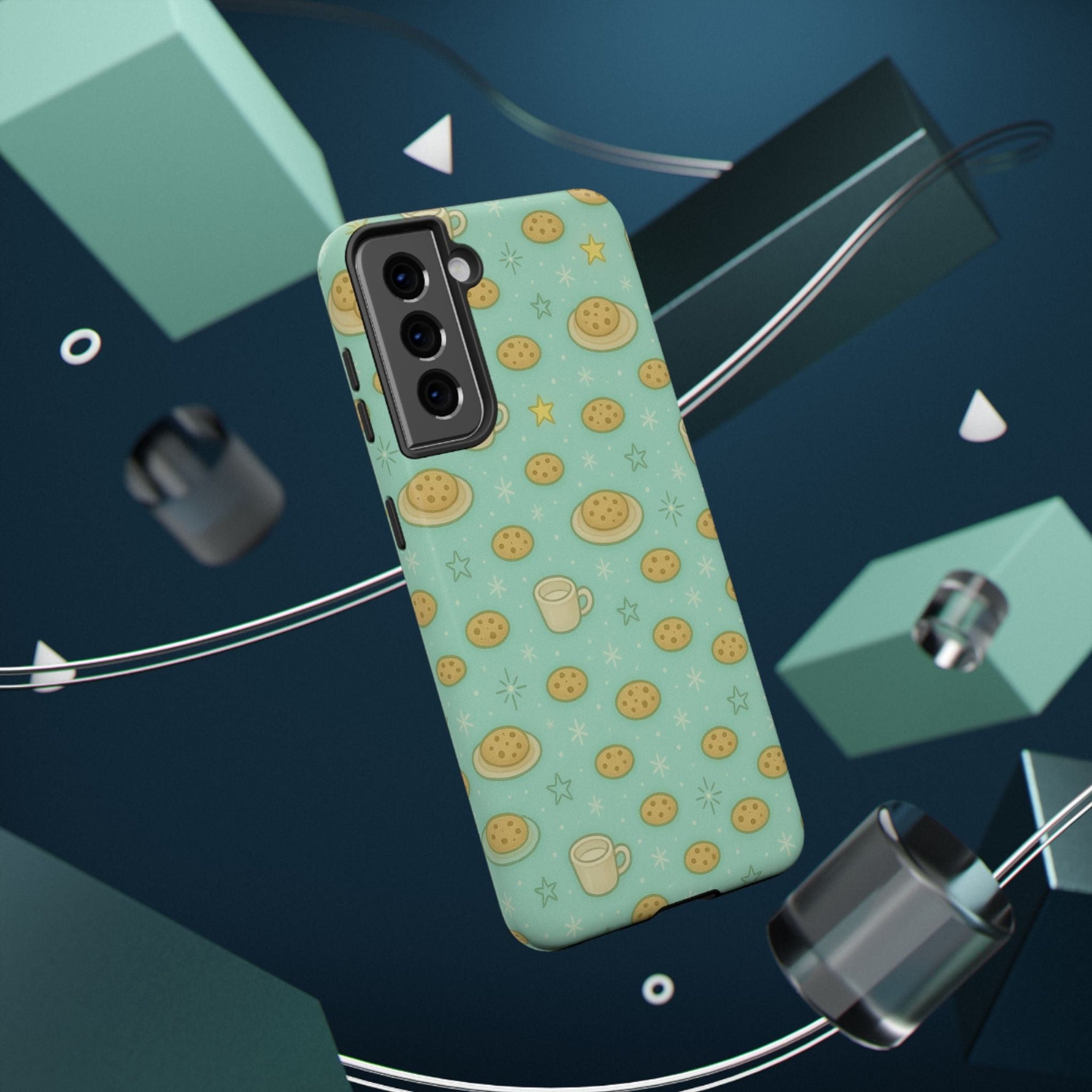 Cookie & Coffee Pattern Tough iPhone Case — Impact-Resistant  Shamo's