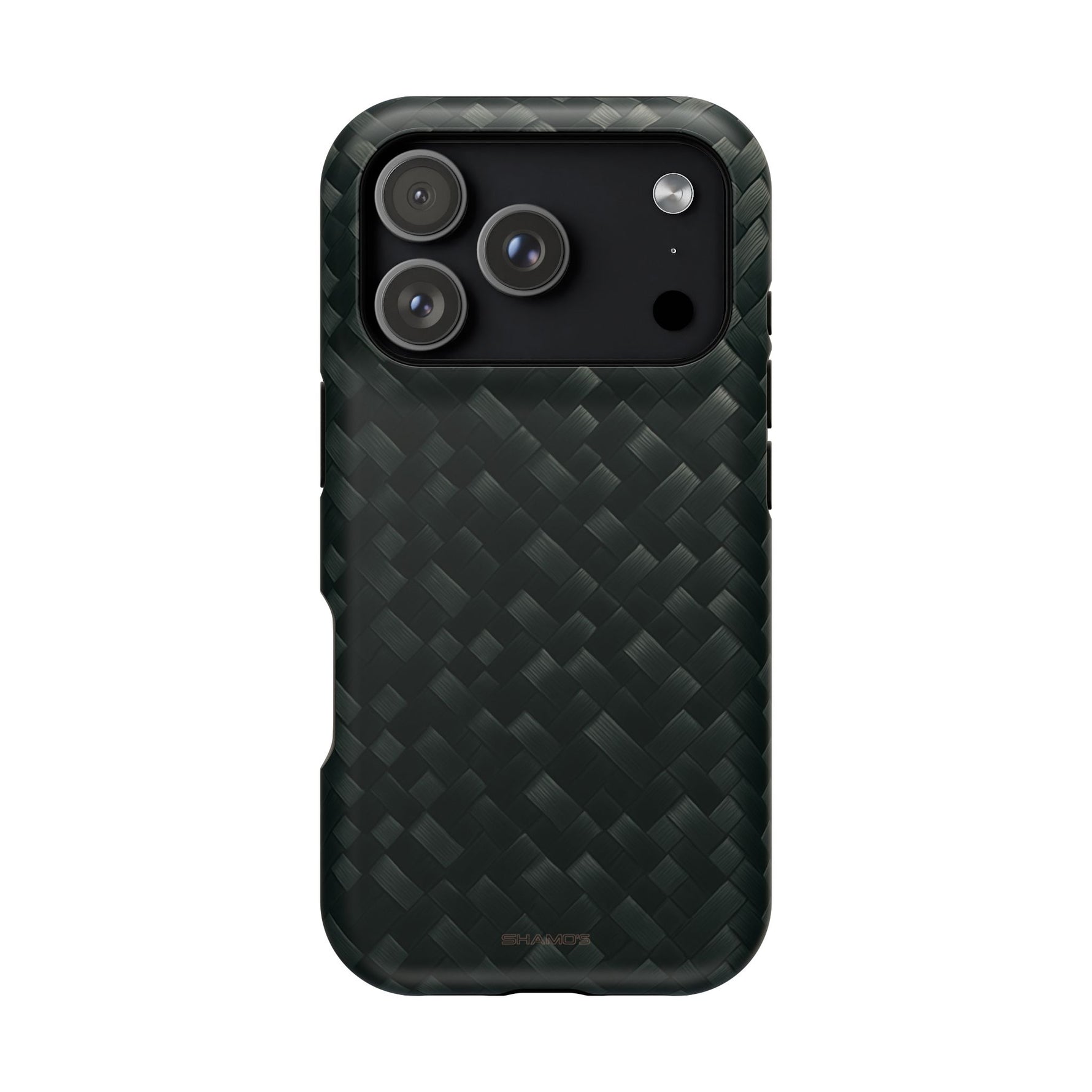 Dark Carbon Fiber Texture Magnetic Impact-Resistant iPhone Case | MagSafe compatible - iPhone 17 Pro / Matte - Shamo's