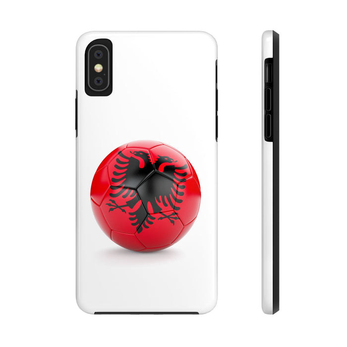 Tough Phone Cases with Albanian soccer flag