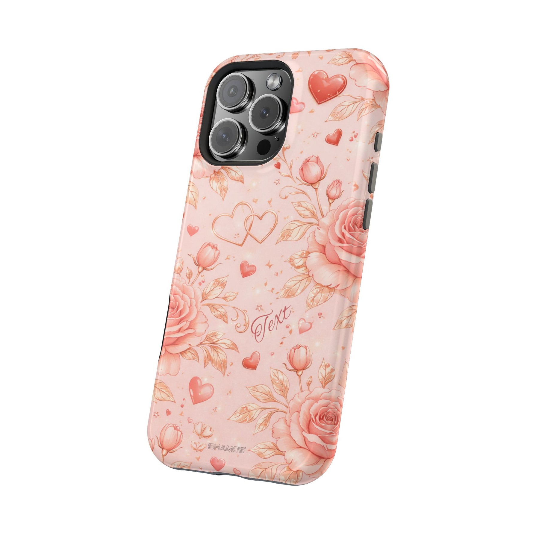 Floral Hearts Magnetic Impact-Resistant Phone Case - iPhone 17 / Glossy - Shamo's