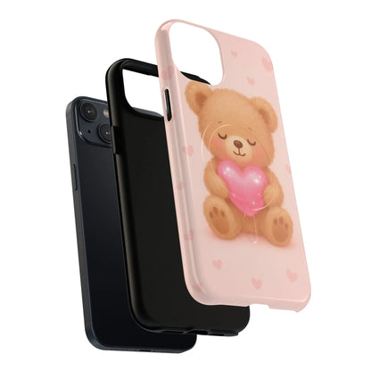 Heart Hug Teddy Bear iPhone Case – with MagSafe