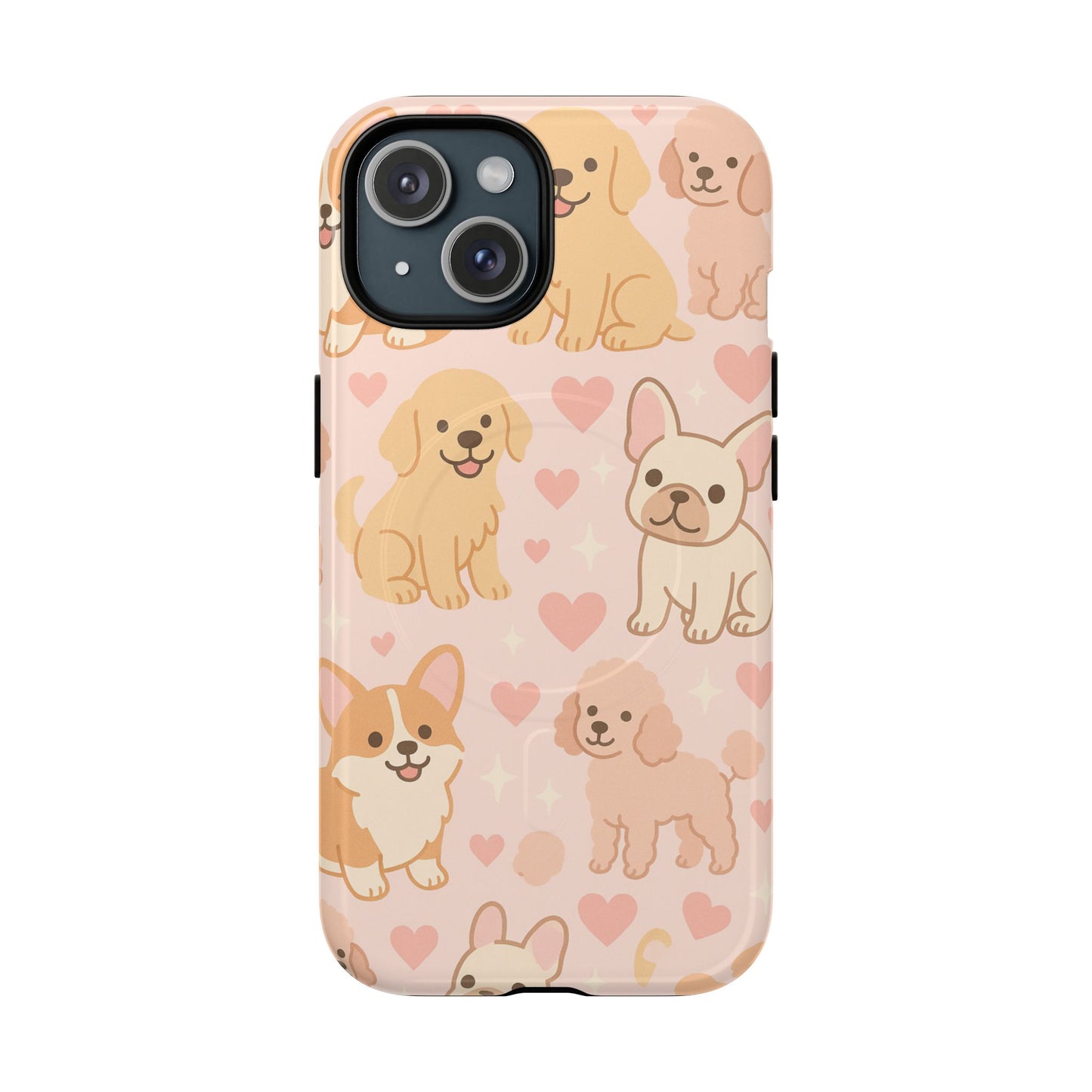 Puppies & Hearts iPhone Case compatible with MagSafe - Shamo's