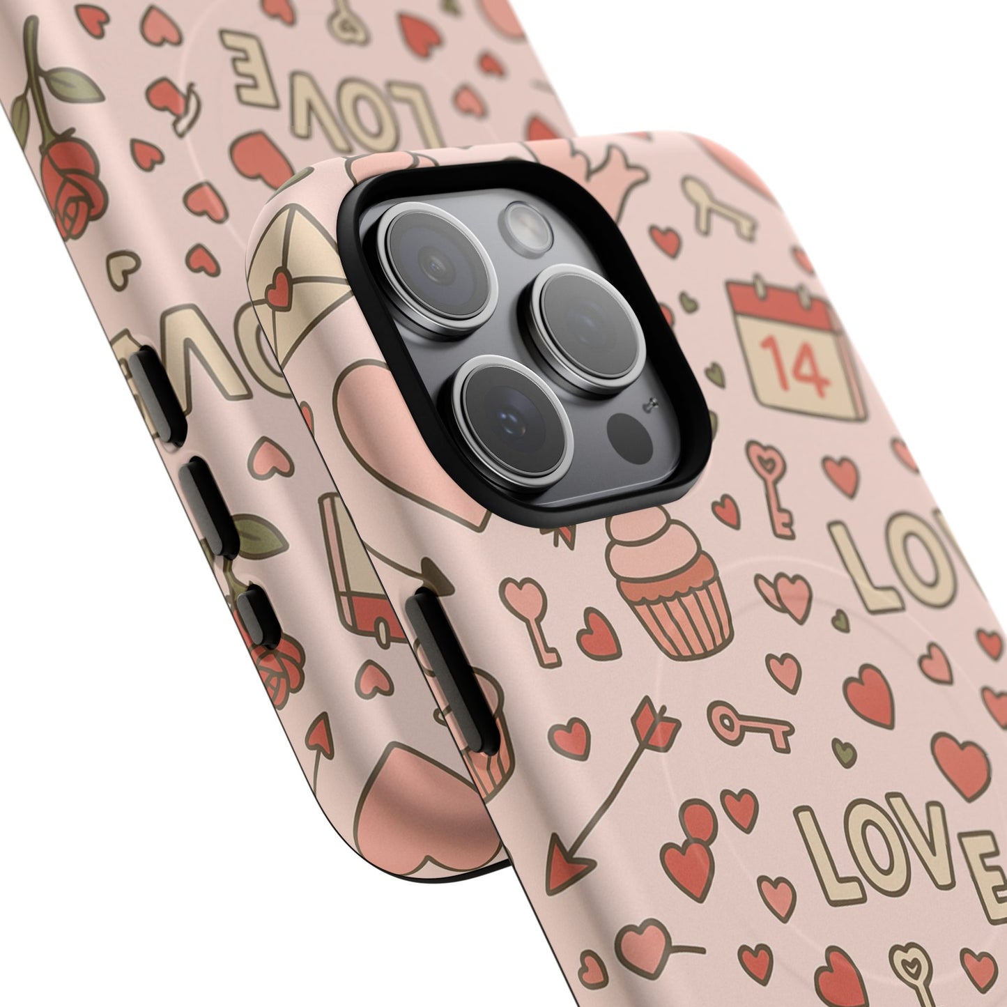 Sweet Love Pattern iPhone Case (MagSafe compatible)