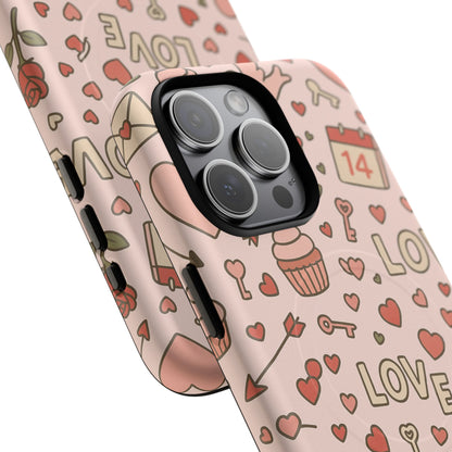 Sweet Love Pattern iPhone Case (MagSafe compatible)