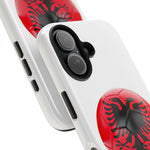 Tough Phone Cases with Albanian soccer flag - Shamo's