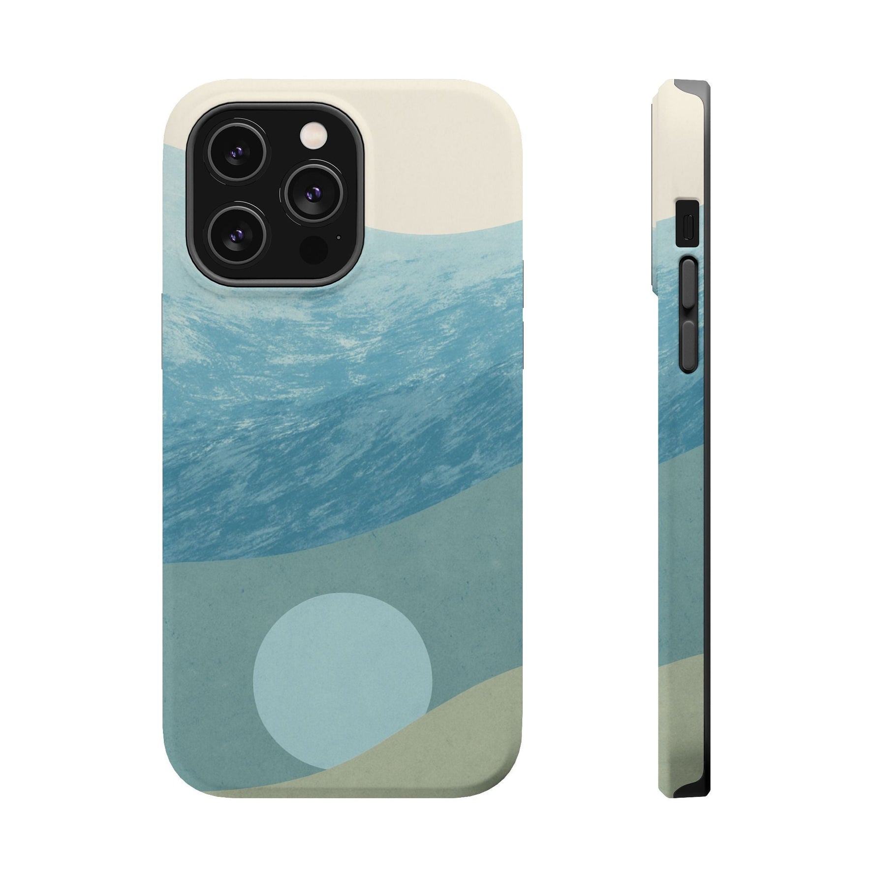 “Calm Over Chaos” Abstract Ocean Wave iPhone Case | MagSafe Compatible  Shamo's iPhone 14 Pro Max / Matte