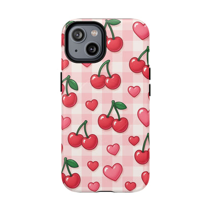 Y2K Cherries & Hearts iPhone Case | MagSafe