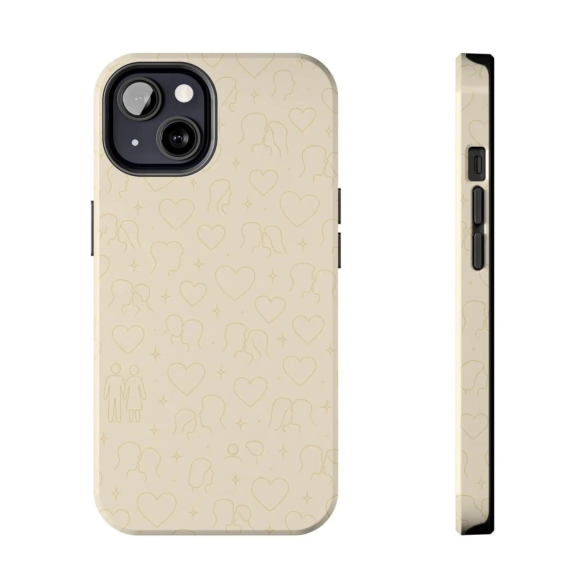 Romantic Pattern Minimalist Tough Phone Case  Shamo's iPhone 13