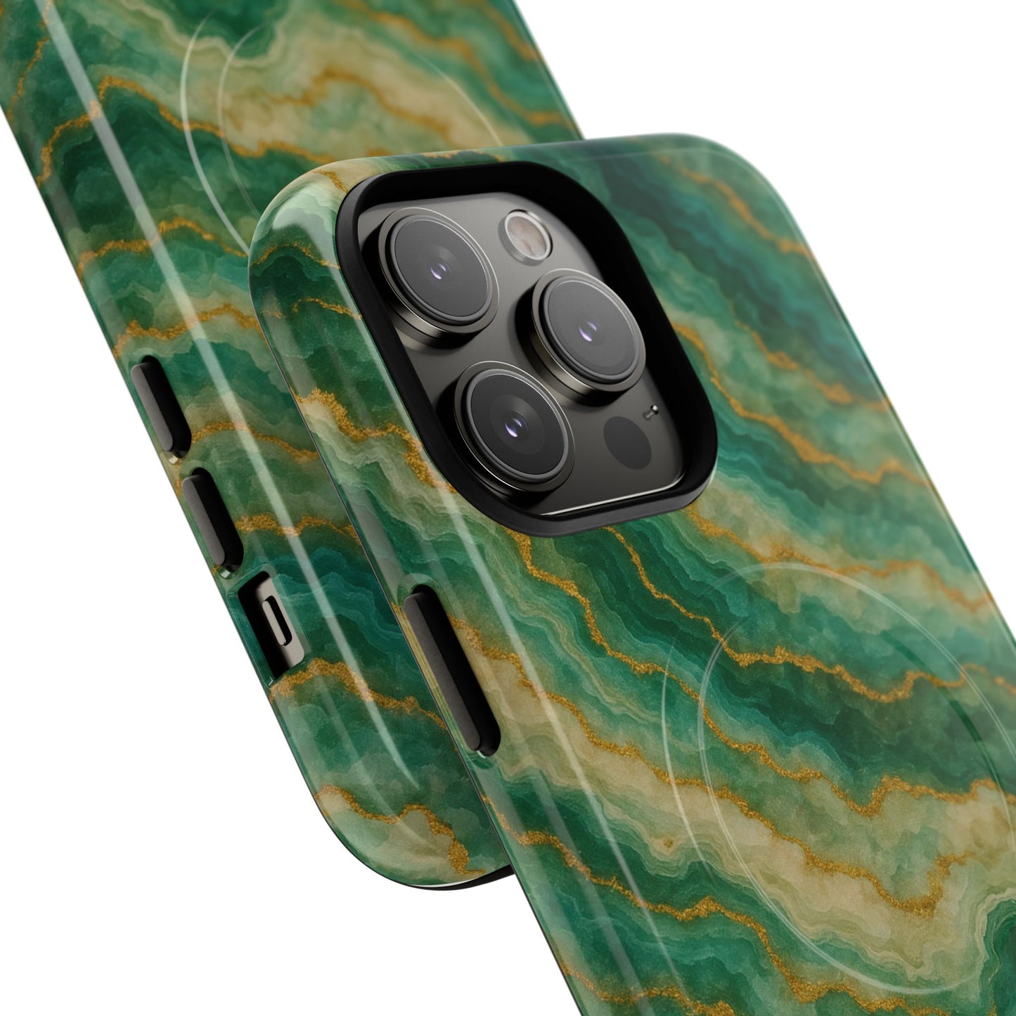 Green Marble iPhone Case with MagSafe