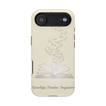 'Knowledge, Freedom, Imagination' Book & Birds Minimalist Magnetic Impact-Resistant Phone Case with MagSafe