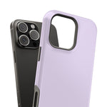 Lilac Purple Solid Color Pastel MagSafe Compatible Impact-Resistant iPhone Case