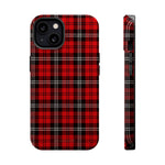 Funda para iPhone resistente a impactos con cuadros escoceses rojos | Compatibilidad con MagSafe