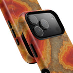 Agate Glow Marble iPhone Case Orange Geode Stone Design with MagSafe  Shamo's