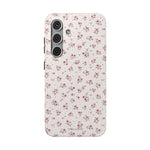 Rosebud Floral Tough iPhone Case | Pink Vintage Flower Protective Cover