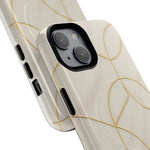 Gold Geometry on Silk Luxury Series iPhone Case with MagSafe - Shamo's
