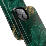 Emerald Marble with Gold Veins iPhone Case | with MagSafe  Shamo's