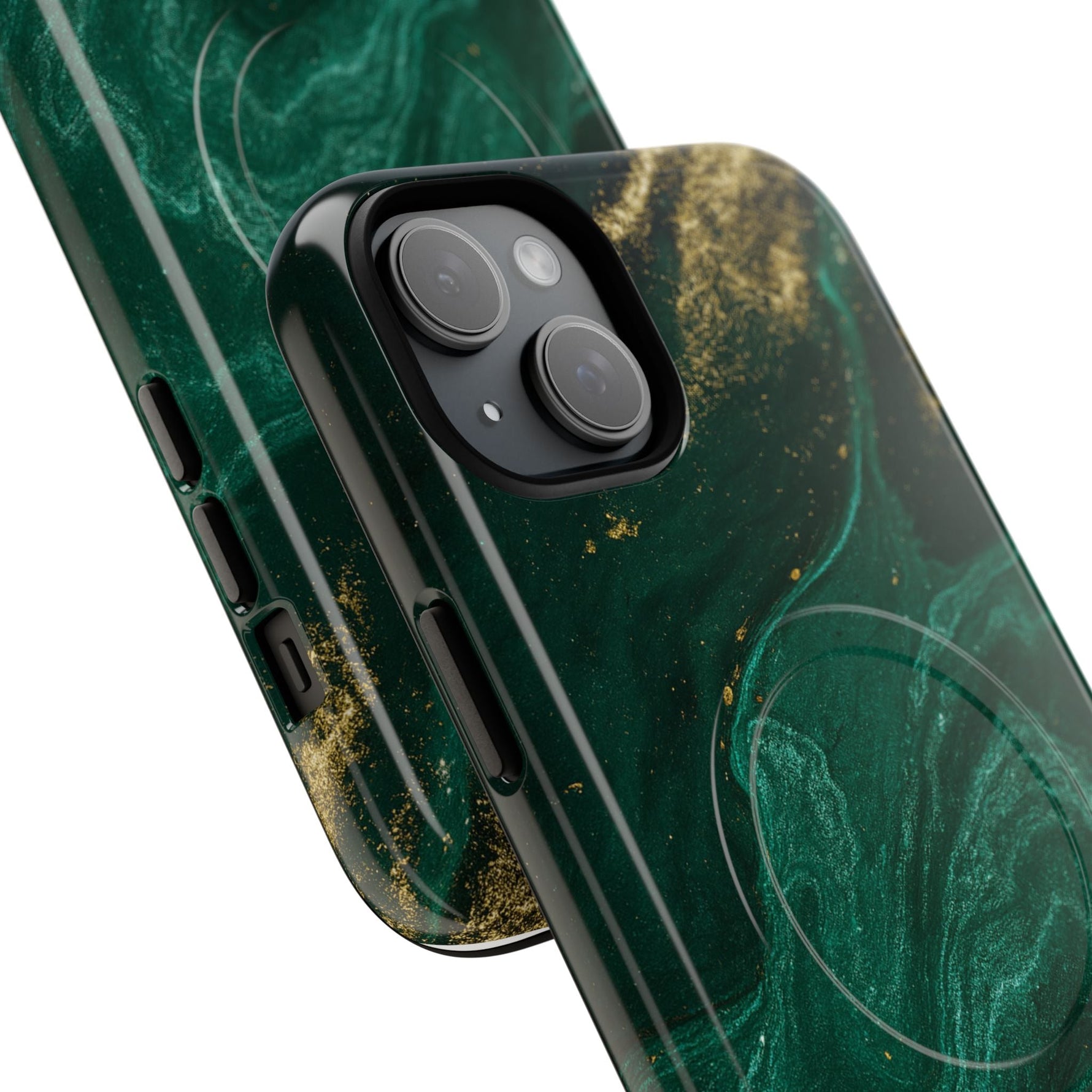 Emerald Marble with Gold Veins iPhone Case | with MagSafe  Shamo's